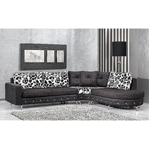 Καναπές γωνιακός Porto Swarovski